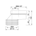 STY-530-60 WC excenter Fehér 6cm