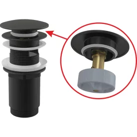Alcaplast A 392BLACK leeresztő mosdóhoz Click-Clack FEKETE