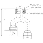 Osztó idom Y 3/4"×3/4" eurokónusz 450E-E-I-O