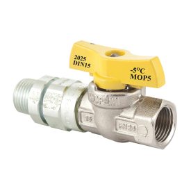   Mofém golyóscsap 1/2" KB fix Gáz FLEXUM hőre záró 113-0074-35