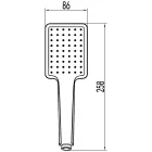 Sapho kézi zuhany 258 mm fekete SK776