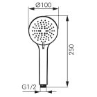 Ferro VIGO kézizuhany 3 funkció fekete S75BL-B