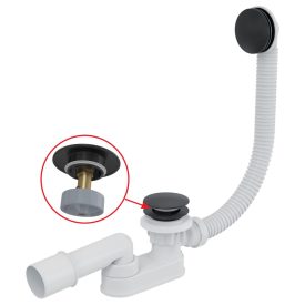   Alcaplast A507 Fekete ( black) fürdőkád szifon click-clack