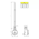 SAPHO TMG304 elektromos termosztátos fűtőpatron 800W fehér