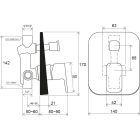 RAVAK 10° Free Falba süllyesztett csaptelep, váltóval belső egységgel TD F