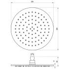 RAVAK Esőztető kör zuhanyfej 250mm 985.00 króm