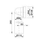 STY-530-110 WC bekötő könyök 110