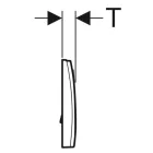GEBERIT nyomólap DELTA15 "B" - 115.109.11.1 - fehér
