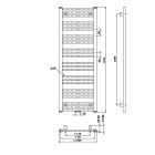 SAPHO BRUCKNER ALBRECHT fürdőszobai radiátor 600x1250mm fehér 600.117.4