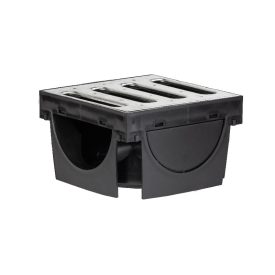   Esővíz folyóka T-idom kültéri folyókához hg. ráccsal STY-900-T-F