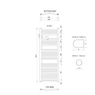 SAPHO AQUALINE Alya íves  fürdőszobai radiátor 1420x500 króm LLC203