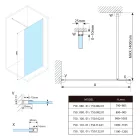 Sapho zuhanyfal WALK-IN fix BRUCKNER SPITZA 750.120.1 1200mm