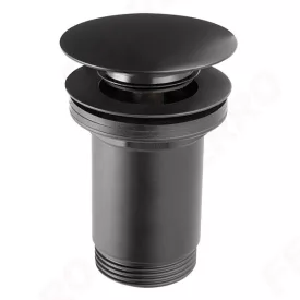   FERRO Rotondo leeresztő mosdóhoz 5/4" Click-Clack túlfolyós FEKETE S285-BL-B