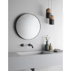 SAPHO Aqualine kerek tükör 60cm matt fekete 6000