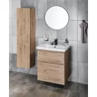 SAPHO Aqualine kerek tükör 60cm matt fekete 6000