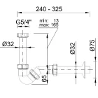 STY-535-6 bidé szifon 32-es