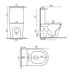 Leziter Paulo rimless WC monoblokkos alsó/hátsó