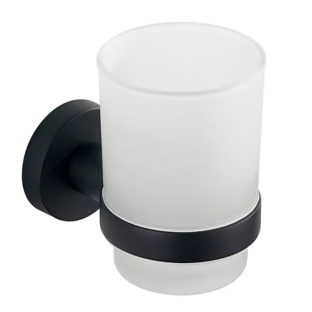 SAPHO AQUALINE SAMBA pohártartó(tejüveg,fekete) SB204