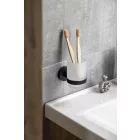 SAPHO AQUALINE SAMBA pohártartó(tejüveg,fekete) SB204