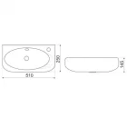 Leziter ELF Slim kerámia design mosdó 51x25cm