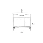 Leziter NERVA85F komplett fűrdőszobabútor fehér (alsó bútor+felsős