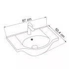 Leziter NERVA85F komplett fűrdőszobabútor fehér (alsó bútor+felsős