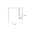 Leziter NERVA85F komplett fűrdőszobabútor fehér (alsó bútor+felsős