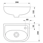 SAPHO AQUALINE kerámiamosdó 40x25cm 4000