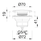 STY-541-5-KL leeresztő klikk-klakk 5/4"