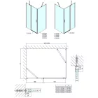 SAPHO POLYSAN ZOOM LINE nyílóajtó fix 11 00mm transparent üveg, króm ZL1311