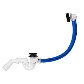   Autómata kádszifon fekete tekerő + dugó 83cm ST-536-AB-83