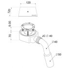 Lefolyó zuhanytálcához szögletes R399
