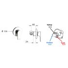 SAPHO KAI falsík alatti zuhanycsaptelep, szett nélkül KA41