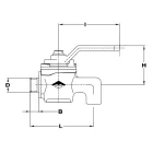 Mofém golyóscsap 3/8" ürítőcsap 113-0046-00