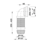 STY-530-90F WC bekötő könyök flexibilis