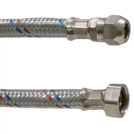 Flexicső VÍZ 1/2" roppantós 25cm