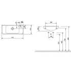 SAPHO SMALL mosdó 51x21,5 10TP70051