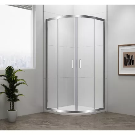 SAPHO POLYSAN EASY LINE íves zuhanykabin 80x80 transzparent üveg EL2515