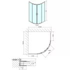 SAPHO POLYSAN EASY LINE íves zuhanykabin 80x80 transzparent üveg EL2515