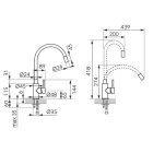 FERRO ZUMBA INOX konyhaicsaptelep, álló fehér-króm BZA4WSS