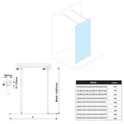 SAPHO POLYSAN ESCA walk-in zuhanyfal 767x2100mm transzparent üveg ES1080