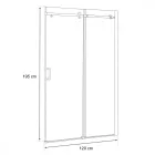 Leziter Bold 120x195 görgős zuhanyajtó LB120