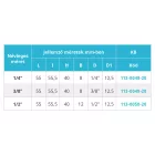 Mofém golyóscsap 1/4" TV egyenes, labor 113-0048-20
