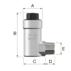 Aut. légtelenítő 1/2" FLAMCO 27710 sarok