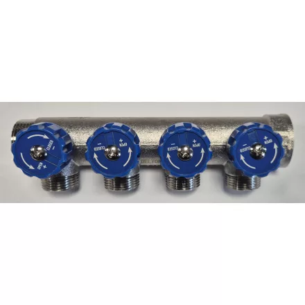 DELTON  Osztó 1"- 3/4"- 3kör KM szelepes
